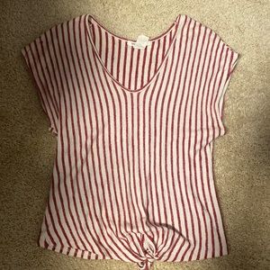 Red striped top